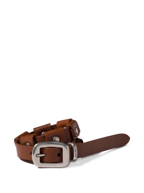 Miu Miu buckled leather bracelet - Brown - zdjęcie produktu nr 1