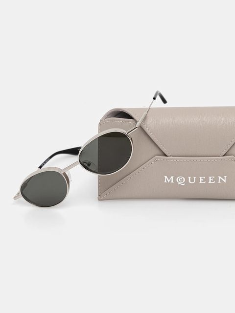 Alexander McQueen okulary przeciwsłoneczne kolor srebrny AM0523S - zdjęcie produktu nr 2