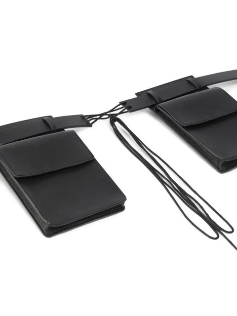 PINKO pouch embellished leather belt - Black