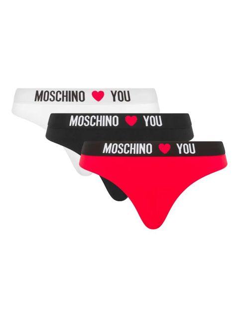 Moschino logo-heart briefs (pack of three) - Black - zdjęcie produktu nr 1