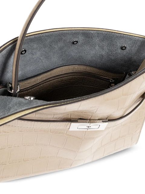 Tory Burch crocodile-effect tote bag - Neutrals