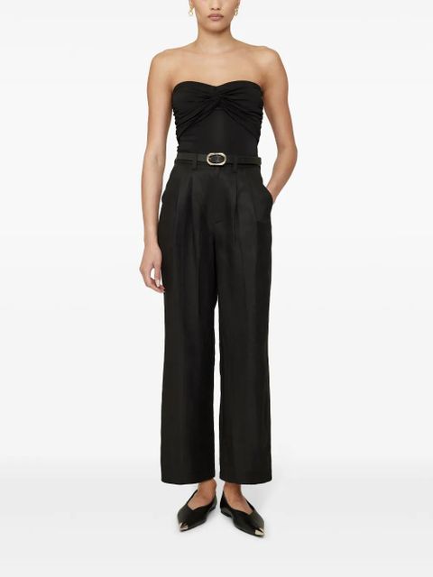 ANINE BING Ravine gathered strapless bodysuit - Black - zdjęcie produktu nr 2