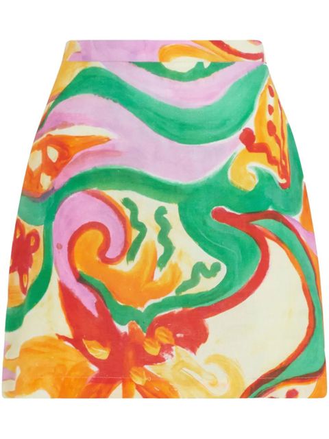 Marni watercolour-print skirt - Neutrals - zdjęcie produktu nr 1