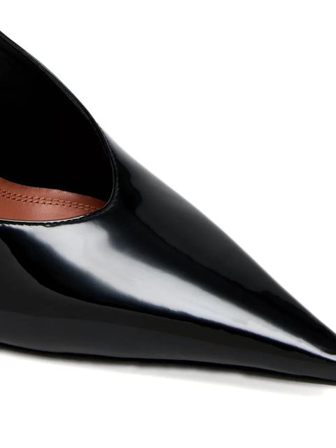 Amina Muaddi 105mm leather pumps - Black