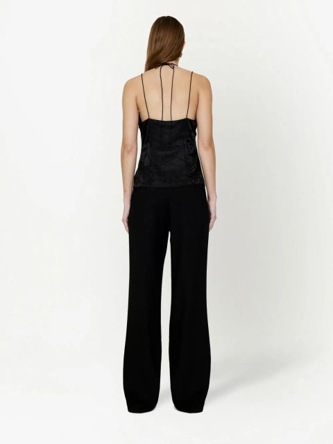 ANINE BING Papillon halterneck cami top - Black