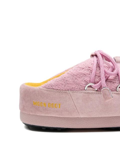 Moon Boot x Guest In Residence knitted lace-up mules - Pink