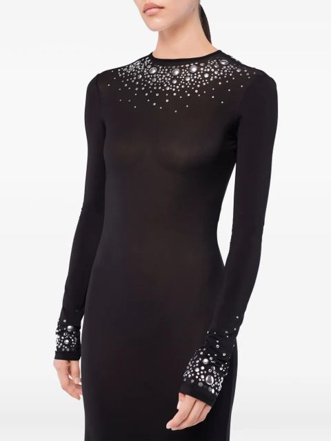 Rabanne hotfix-embellishment maxi dress - Black