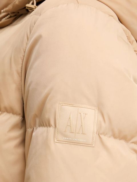 Armani Exchange kurtka puchowa kolor beżowy zimowa XW000228 AF12286