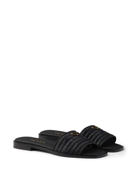 Prada leather slides - Black - zdjęcie produktu nr 2