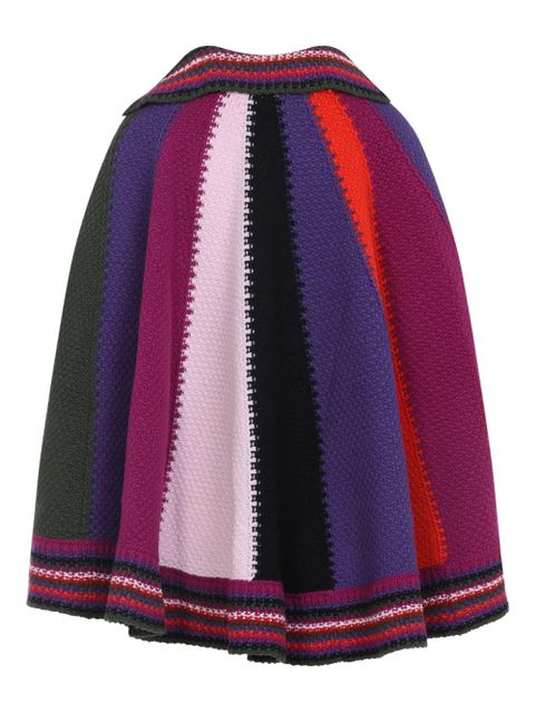 PUCCI wool striped cape - Pink