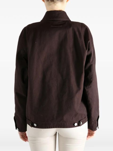 MM6 Maison Margiela zip-up long-sleeve jacket - Brown
