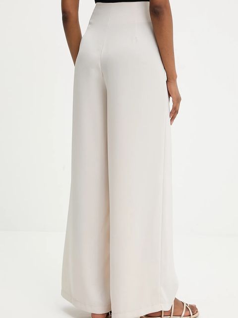 Answear.LAB spodnie damskie kolor beżowy szerokie high waist