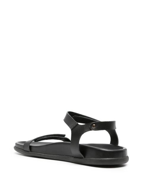 Ancient Greek Sandals Poros touch-strap leather sandals - Black