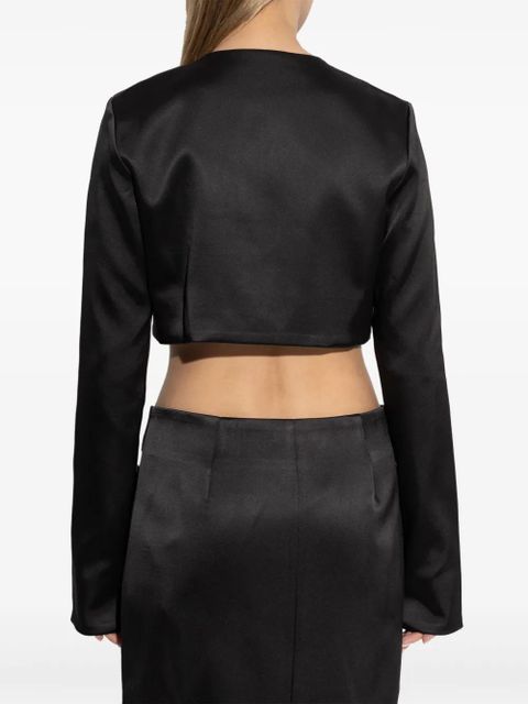 ENTIRE STUDIOS satin crop top - Black