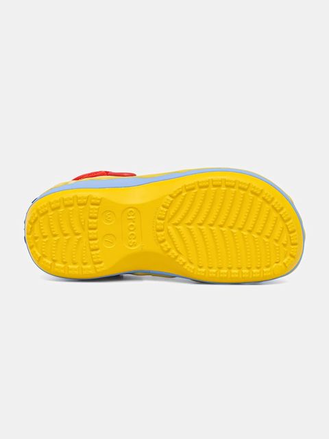 Crocs klapki Classic Winnie The Pooh Clog damskie kolor żółty na platformie 211092