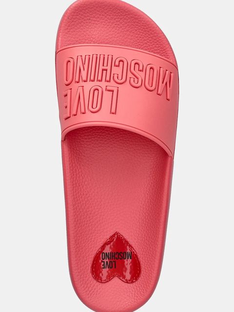 Love Moschino klapki damskie kolor pomarańczowy JA28052G1MI15502