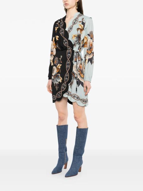 FARM Rio floral-print mini dress - Black