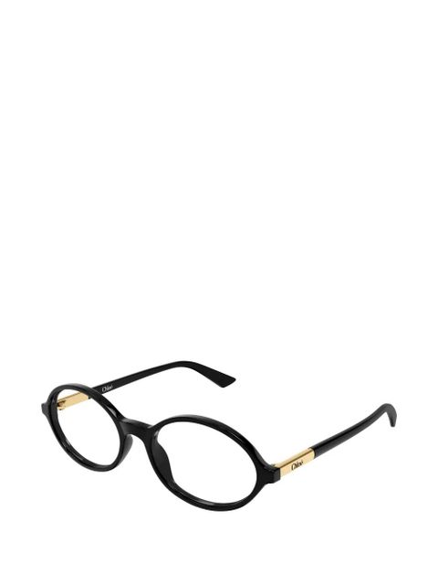 Chloé Eyewear oval-frame glasses - Black - zdjęcie produktu nr 2