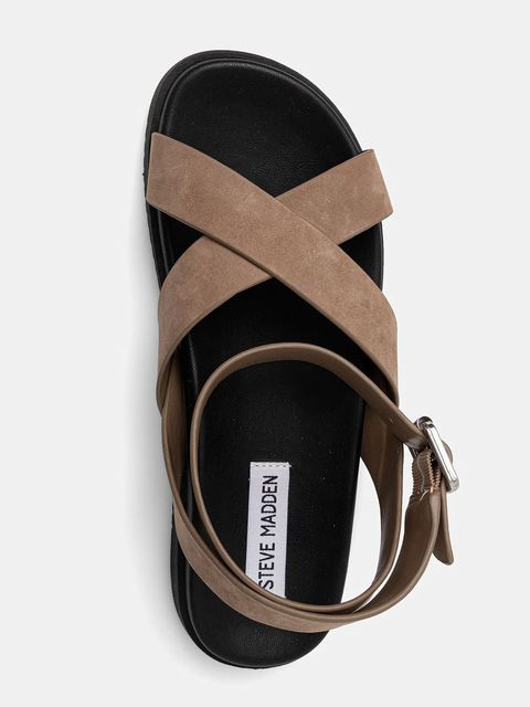 Steve Madden sandały zamszowe My Bestie damskie kolor brązowy SM11003787