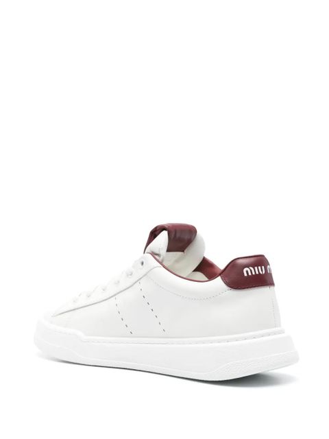 Miu Miu leather sneakers - White