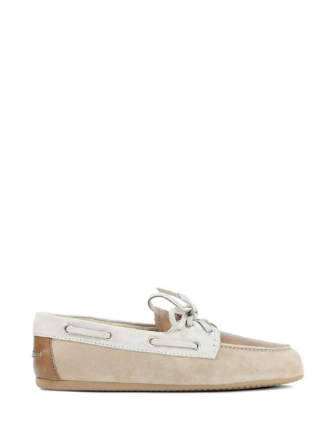 Miu Miu leather boat shoes - Neutrals - zdjęcie produktu nr 1