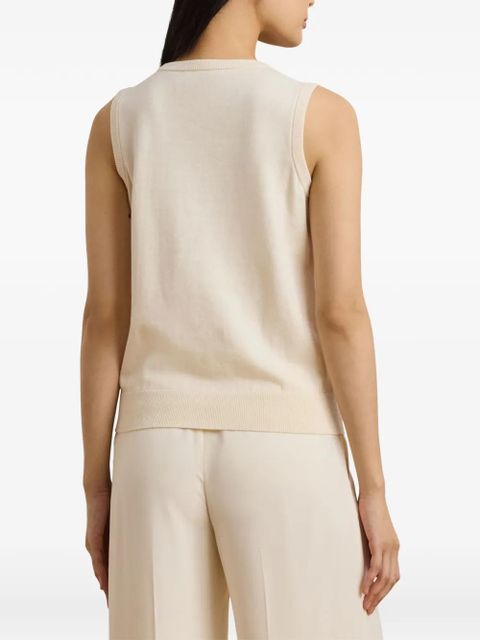 Lauren Ralph Lauren belt-print sleeveless top - Neutrals