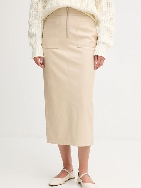 Marc Aurel spódnica kolor beżowy midi prosta 2330-2020-92699 - zdjęcie produktu nr 1