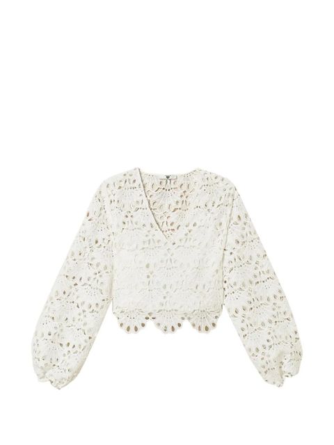 TWINSET macramé-woven blouse - White - zdjęcie produktu nr 1