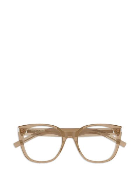 Saint Laurent Eyewear cat-eye frame glasses - Neutrals - zdjęcie produktu nr 1