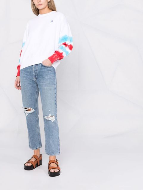 AGOLDE Fen distressed straight-leg jeans - Blue