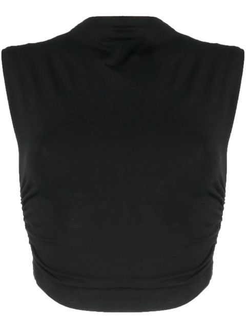 Reformation Lindy stretch-cotton top - Black - zdjęcie produktu nr 1