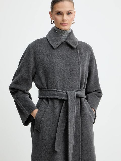 Marella płaszcz wełniany kolor szary 2523016142200