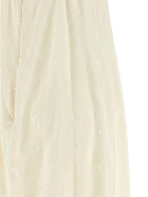 Magda Butrym jacquard-silk embroidered midi dress - White