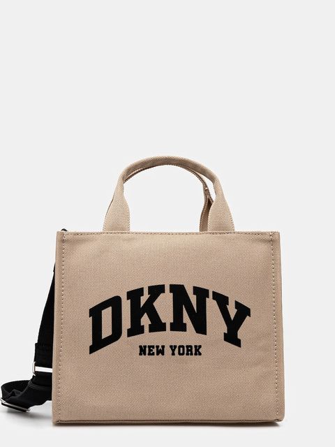 Dkny torebka bawełniana kolor beżowy R41AOR57 - zdjęcie produktu nr 1