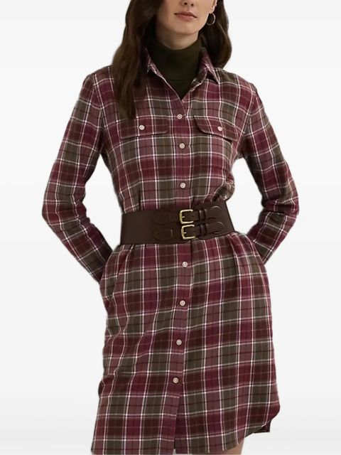Lauren Ralph Lauren plaid button-up shirt dress - Red - zdjęcie produktu nr 2