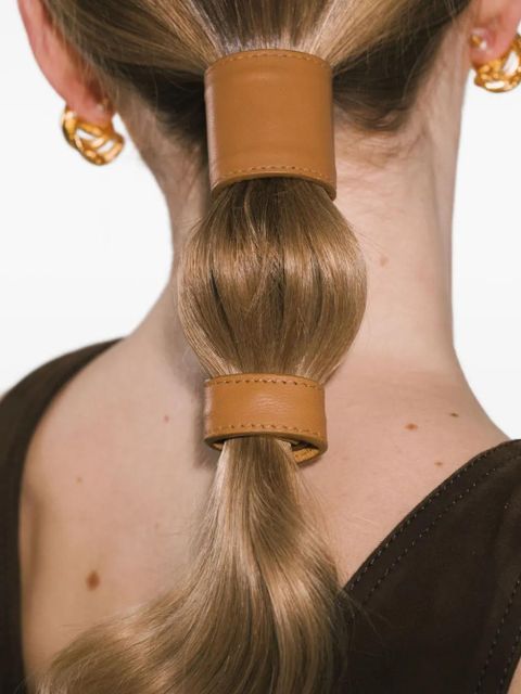 Jennifer Behr mini leather hair accessory - Brown