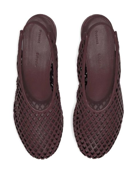Proenza Schouler Tee perforated slingback pumps - Brown