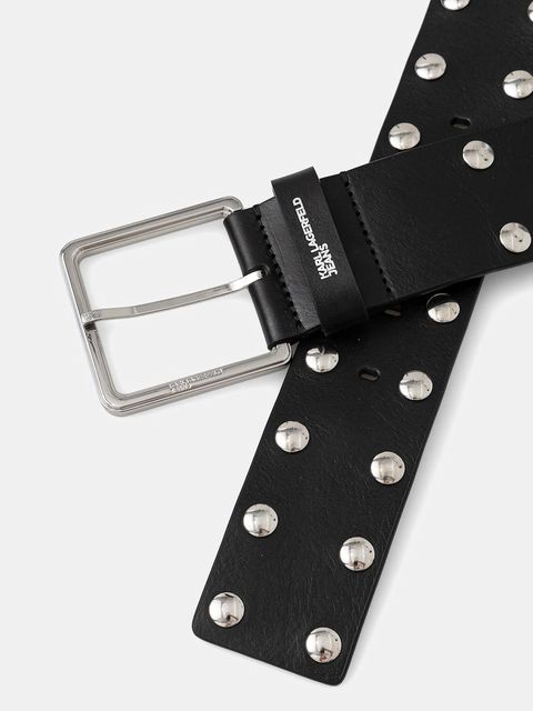 Karl Lagerfeld Jeans pasek skórzany damski kolor czarny A4W33099 - zdjęcie produktu nr 2