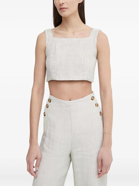 ALOHAS button-fastening square-neck top - Neutrals - zdjęcie produktu nr 1