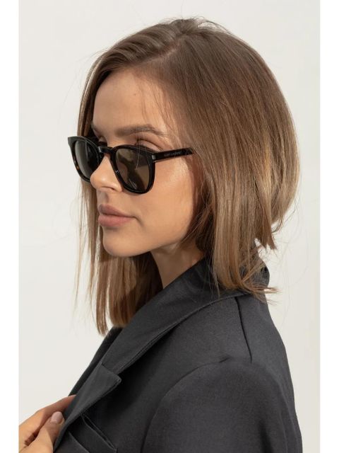 Saint Laurent Eyewear logo-engraved sunglasses - Brown - zdjęcie produktu nr 2