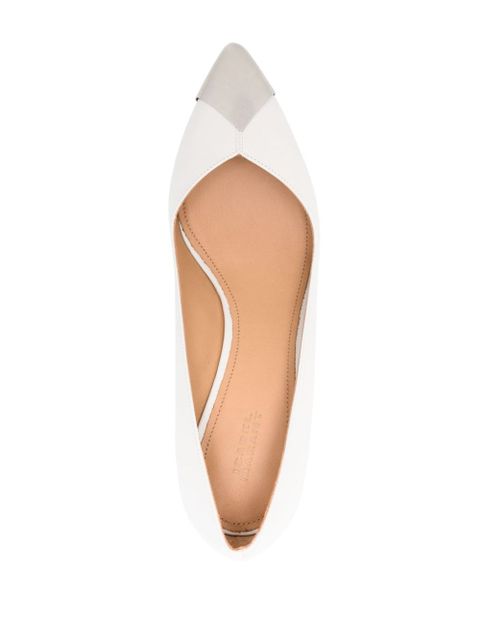 ISABEL MARANT 85mm metal-toecap pumps - White