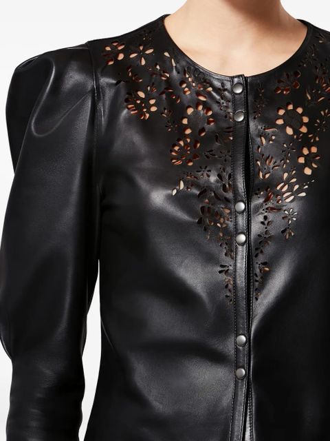 ISABEL MARANT Nerida floral-cutout shirt - Black