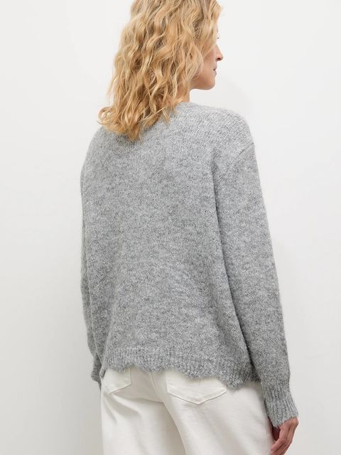 Answear.LAB kardigan z wełną damski kolor szary