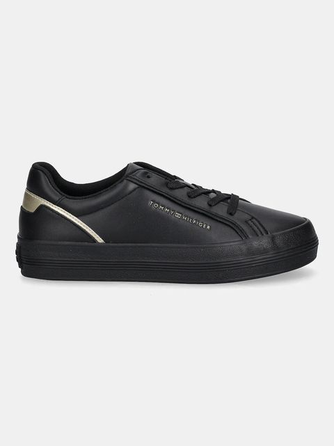 Tommy Hilfiger sneakersy skórzane VULC FOXING SNEAKER damskie kolor czarny FW0FW08683 - zdjęcie produktu nr 2