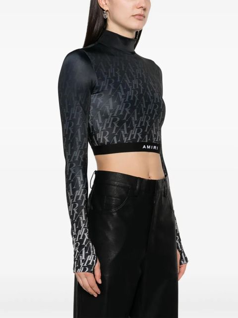 AMIRI Burnout logo-print top - Black