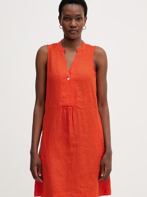 United Colors of Benetton sukienka letnia lniana - zdjęcie produktu nr 1