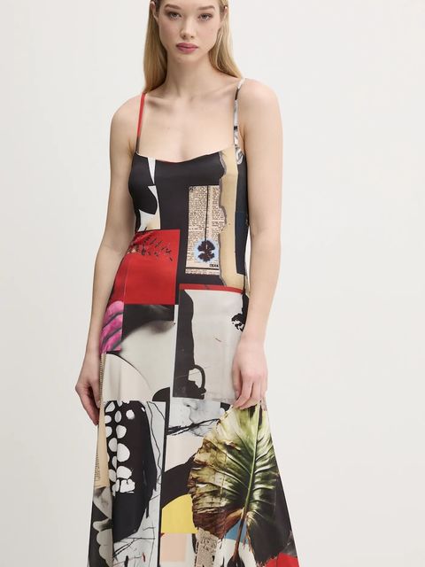 Desigual sukienka NEWSPAPER COLL