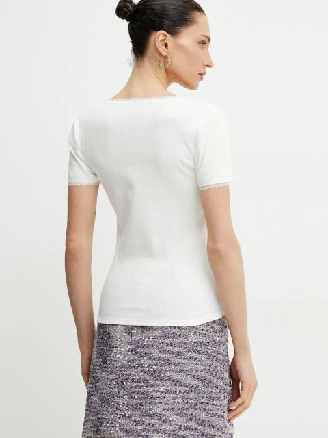 Morgan t-shirt DLUBI damski kolor beżowy DLUBI