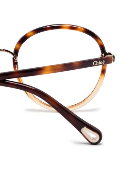 Chloé Eyewear round-frame glasses - Brown