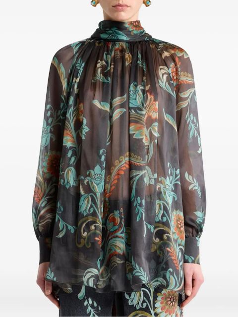 ETRO bow-collar top - Black - zdjęcie produktu nr 2
